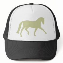 Extended Trot Dressage Horse (sage green) hats by dogsandhorses Extended Trot Dressage Horse (sage green) hats