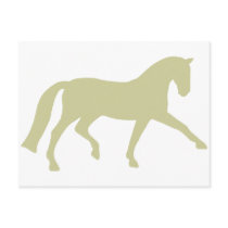Extended Trot Dressage Horse (sage green) postcards by dogsandhorses Extended Trot Dressage Horse (sage green) postcards