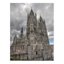 Exterior of the Basilica in Quito, Ecuador Post Card