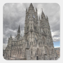 Exterior of the Basilica in Quito, Ecuador Sticker