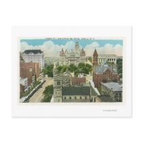 Exterior View of Capitol Hill and Official Post Card