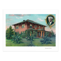 Exterior View of Luther Burbank's Residence Postcard