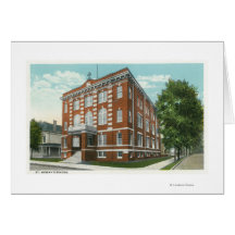 Exterior View of St. Joseph's School Greeting Card