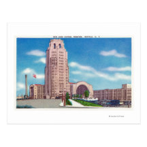 Exterior View of the NY Central Terminal Bldg Post Cards