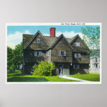 Exterior View of the Old Witch House Print