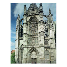 Exterior view of the south facade post card
