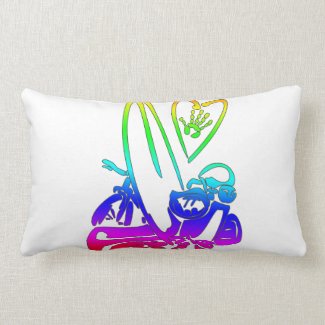 exterme sports rainbow gradient.png throw pillow