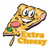 Extra Cheesy pizza slice photo sculptures