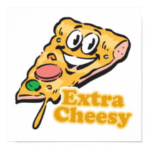 Extra Cheesy pizza slice posters by doonidesigns Extra Cheesy pizza slice posters