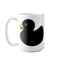 Extra Dead Rubber Duck with Tongue Hanging Out Coffee Mugs