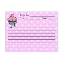 Extra Large Lil' Miss Cuppy Cake Recipe Card Post Card