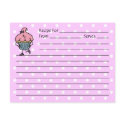 Extra Large Lil' Miss Cuppy Cake Recipe Card postcards
