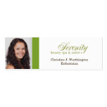 Extra small green custom headshot company logo business card templates