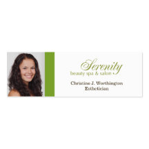 Extra small green custom headshot company logo business card templates