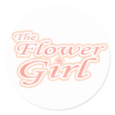 Extravaganza Flower Girl Round Stickers by weddingsareus