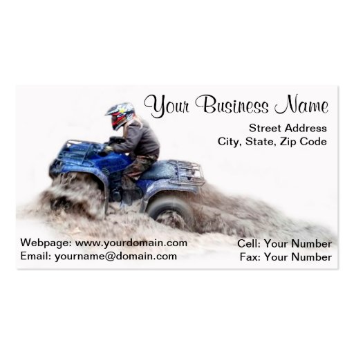 Extreme ATV Business Card (front side)