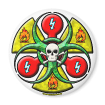 Extreme Danger Warning Refrigerator Magnet