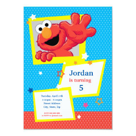 Extreme Elmo Birthday 4.5x6.25 Paper Invitation Card