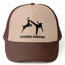 Extreme Hunting Deer Karate Kick Trucker Hat