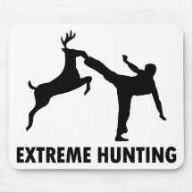 Extreme Hunting Deer Karate Kick Mousepads