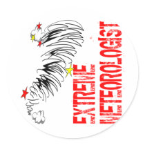 Extreme Meterologist Round Stickers