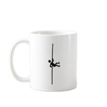 extreme mountain climber icon coffee mug