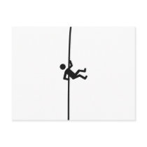 extreme mountain climber icon post cards