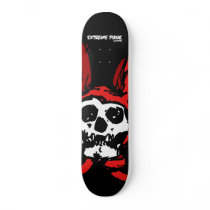 Extreme Punk Rabbit Skull Skateboard by extremepunk Extreme Punk Rabbit Skull Skateboard
