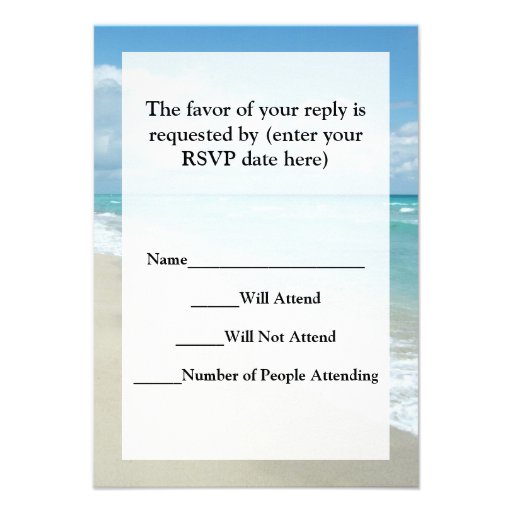 Extreme Relaxation Beach View Personalized Invite