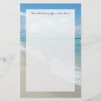 Extreme Relaxation Beach View Customized Stationery