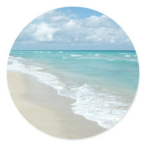 Extreme Relaxation Beach View Round Sticker