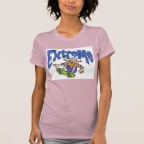 Extreme Skate Board Girl t-shirts by figstreetstudio Extreme Skate Board Girl t-shirts