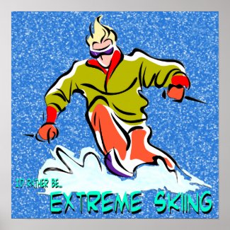 Extreme Skiing Poster print