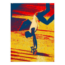 Extreme Sports Freestyle Skateboard Trick print