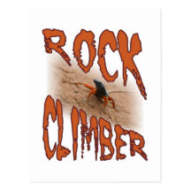 Extreme sports lizard: Rock climbing / climber Post Card