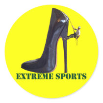 Extreme Sports Stiletto Climbing stickers by uniqueandkinky Extreme Sports Stiletto Climbing stickers