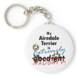 Extremely Naughty Airedale Terrier Key Chain