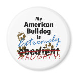 Extremely Naughty American Bulldog Refrigerator Magnet