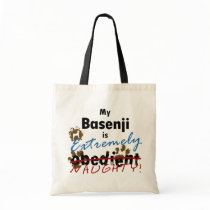 Extremely Naughty Basenji Tote Bags