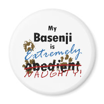 Extremely Naughty Basenji Refrigerator Magnets