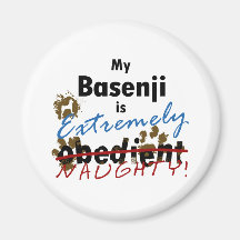 Extremely Naughty Basenji Refrigerator Magnets