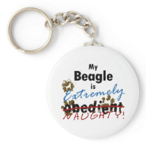 Extremely Naughty Beagle Keychain