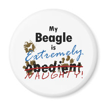 Extremely Naughty Beagle Magnet