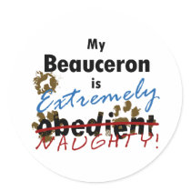 Extremely Naughty Beauceron Sticker
