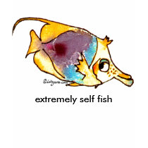 Extremely Self Fish Cartoon T-shirt