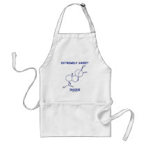 Extremely Sweet Inside (Steviol Molecule) aprons by wordsunwords Extremely Sweet Inside (Steviol Molecule) aprons