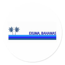 Exuma, Bahamas Round Stickers