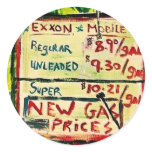 EXXON MOBILE ROUND STICKERS