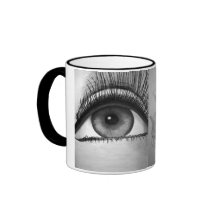 Eye and Flower Diptych Coffee Mugs