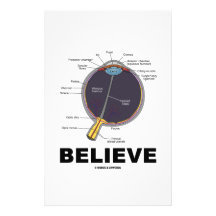 Eye Believe (Anatomical Humor) Custom Stationery